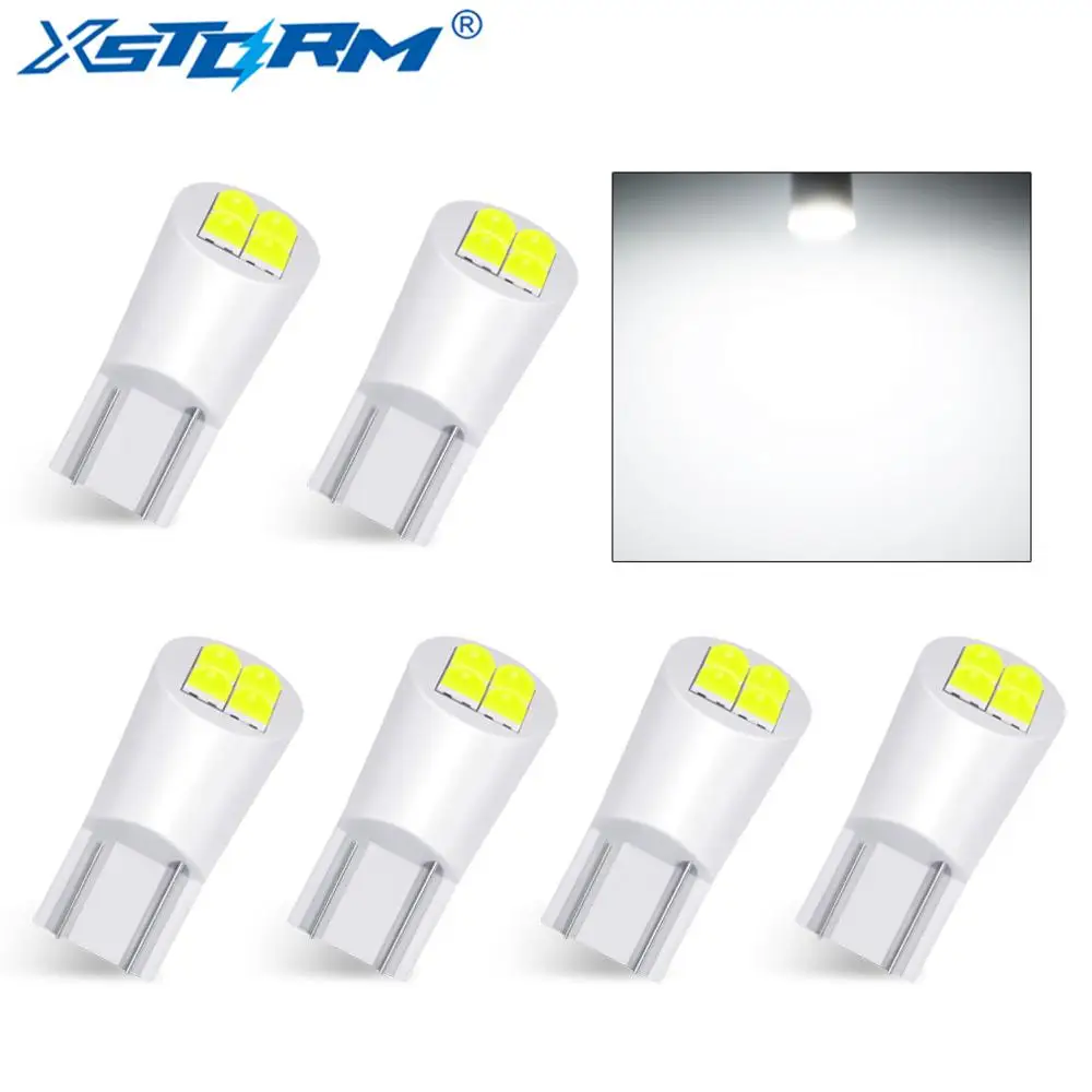 

6pcs Super Bright T10 W5W 194 168 LED Car Interior Lights Trunk Dome Door Clearance Lamp with 3030 Chips 12V Auto Bulbs