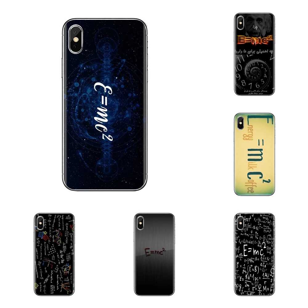 

TPU Transparent Cases Covers For Xiaomi Mi6 Mi 6 A1 Max Mix 2 5X 6X Redmi Note 5 5A 4X 4A A4 4 3 Plus Pro physic equations E=mc2