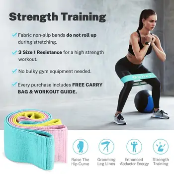 

Gonex 3 Pcs Resistance Bands Exercise Bands Hip Rubber Bands For Legs Butt Booty Bands Workout Sports Fitness Training