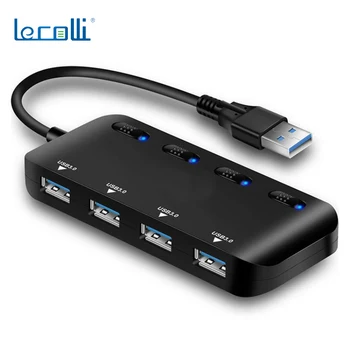 

Adapter Hub For Laptop PC High Speed USB 3.0 Cable Hub External 4 Ports Adapter Splitter USB Expander Computer Accessories