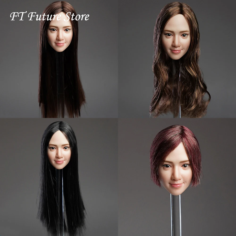 

SDH016 1/6 Scale Collectible Female Figure Accessory Woman Head Sculpt Carved Model for 12 inches Action Figure Suntan Body