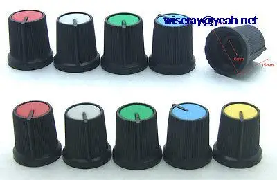 

DHL/EMS 500PCS 5 colors 6mm Radio HiFi Volume Knob tune control for Mixer Oscilloscope-A7