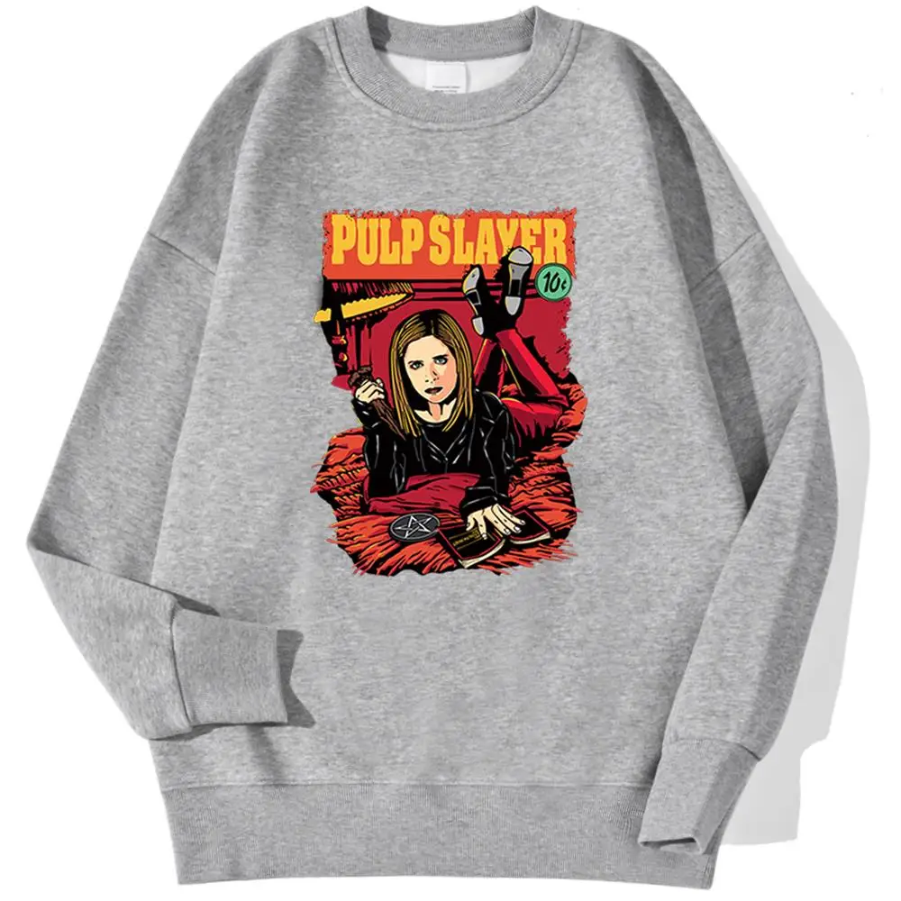 

Pulp Slayer Cartoons Summer Printing Menswear Simplicity Warm Sweatshirts Pattern Quality Hoodys New Pullover Fleece Hoodies Men