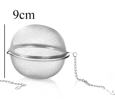 9CM Ситечко для заварки чая из нержавеющей стали, ситечко для заварки чая, ситечко для приправ, травы, специй, ситечко, кухонные аксессуары - Цвет: 9CM