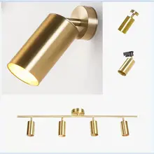 Скандинавский минималистический Прихожая маленькая настенная лампа креативная Гостиная Бар Ресторан трек декоративные светильники Светодиодный Золотой потолок