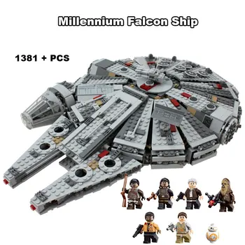 

Star Millennium 79211 Falcon Ship Figures Wars Building Blocks Harmless Bricks fit Starwars Children Toys