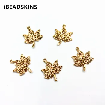

New arrival! 22x17mm 50pcs Copper Leaves Shape Charm/Pendant for Hand Made Earrings DIY parts Jewelry Accessories/Finding