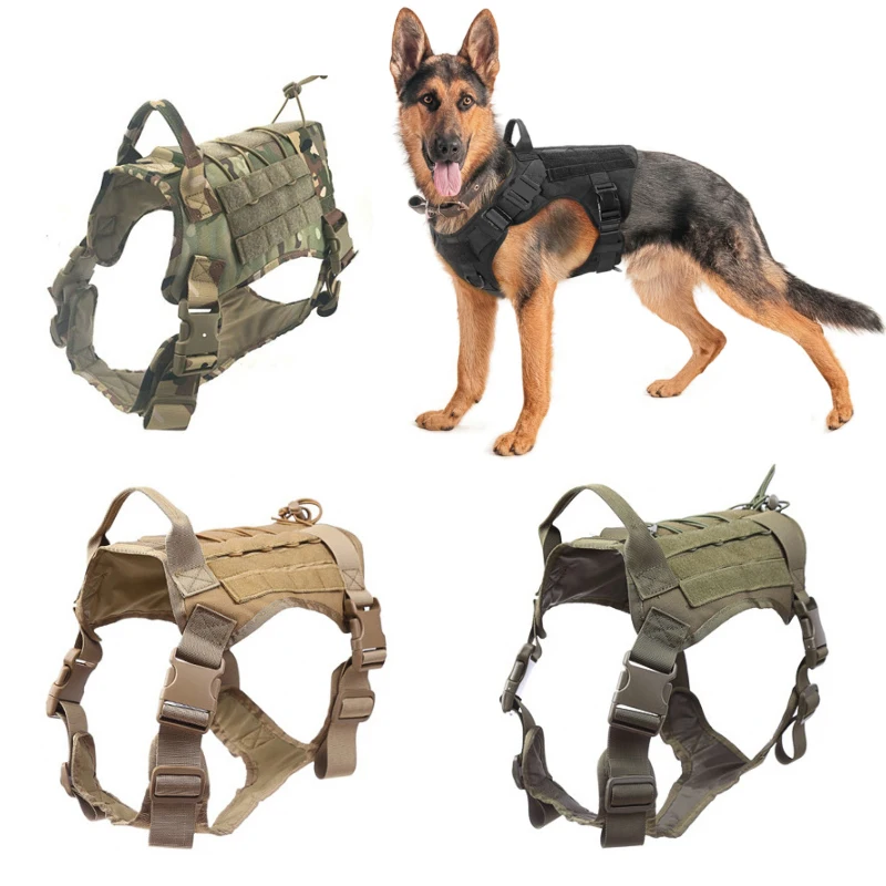 

Tactical Dog Harness Pet Training Vest Dog Harness Supplies And Leash Set For Small Medium Big Dogs