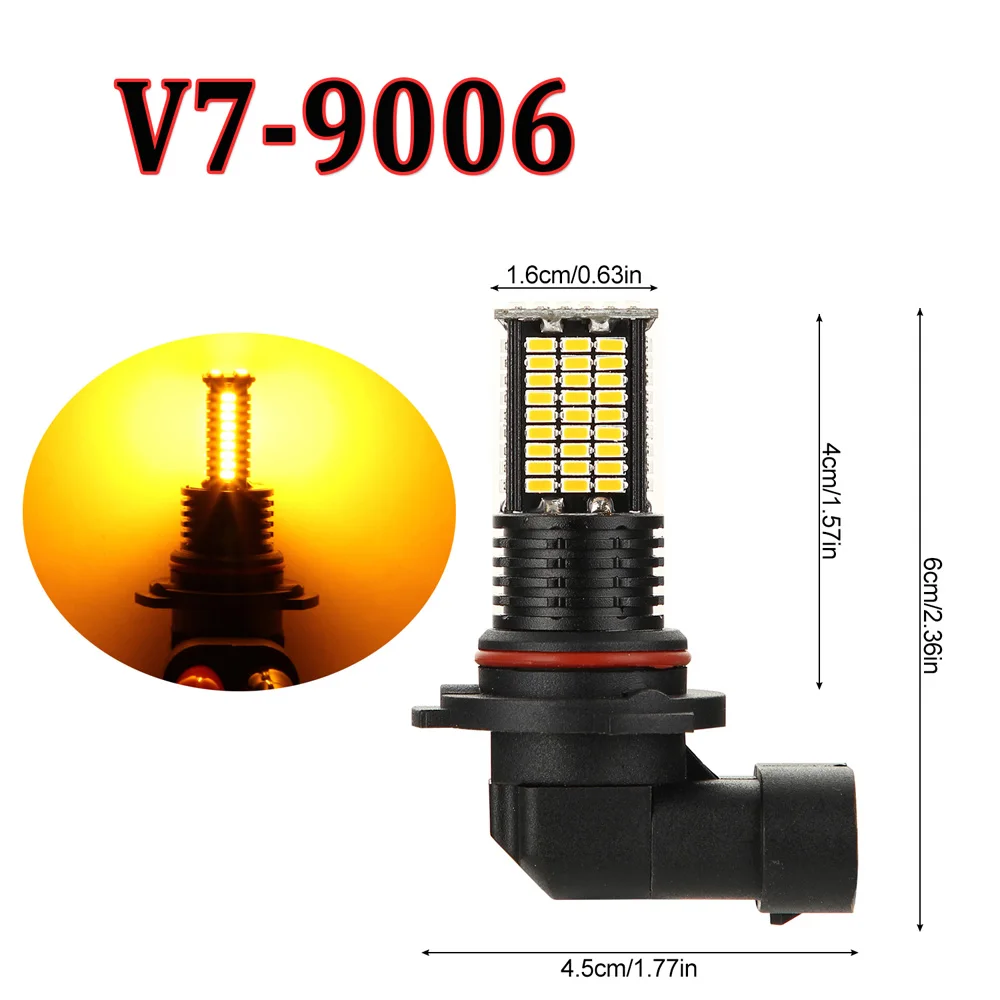 2 шт. 9006/HB6 светодиодный 3030SMD 3200LM противотуманный светильник, лампы для вождения автомобиля DRL 3000K 12V* Световой поток: 3200LM