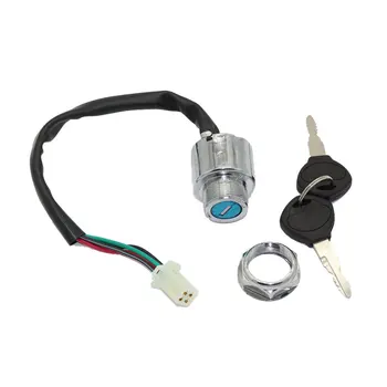 

4 Wire Pin Ignition Key Switch ATV cross-country motorcycle iron head electric door lock for Go Kart ATV Quad Dirt Bike Scooter