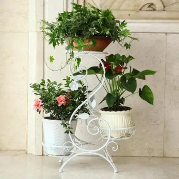 

Wrought Iron European-style Multilayer Indoor Multi-purpose Sitting Room Balcony Ground Broken Ground Money Plant Bracketplant J