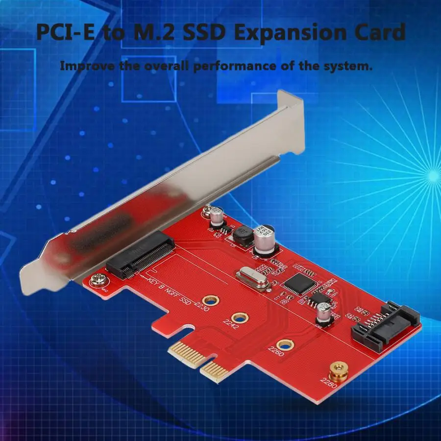Настольный PCI-E к M.2 SSD карта расширения SATA3.0 твердотельный привод Riser Card адаптер внутренние компьютерные кабели