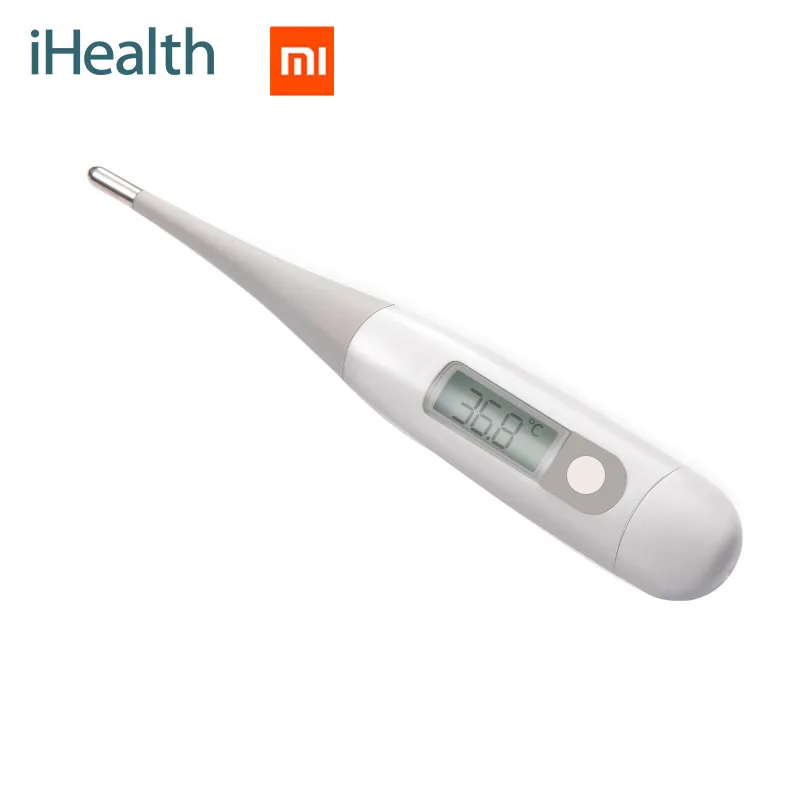 XIAOMI Mijia iHealth, медицинский детский Высокочувствительный светодиодный термометр, Электрический термометр для подмышек/оральных мягких головок, термометр для взрослых детей - Цвет: Белый