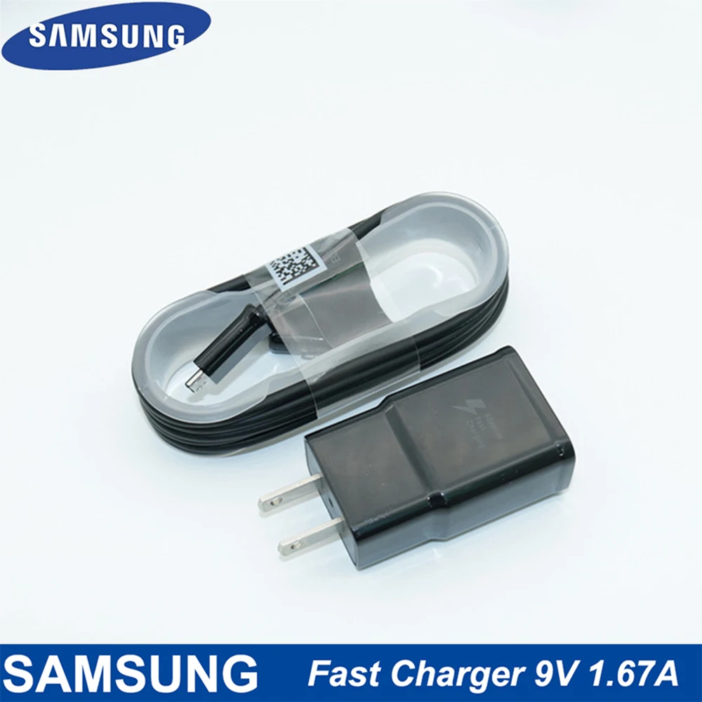 Fast charge 18w 9V1.67A Fast Charger For Samsung S10 Plus Fast Charger Travel Adapter 1M Micro USB Cable For Samsung Note10 9 8 A50 A70 S7 S8 S9 usb car charge