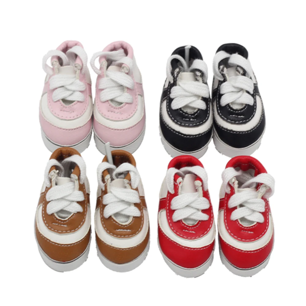 5.5*2.8cmPU Leather Shoes For BJD Dolls fit 14.5inch Girl Doll 20cm Plush EXO Dolls Boots Accessori toys doll shoes