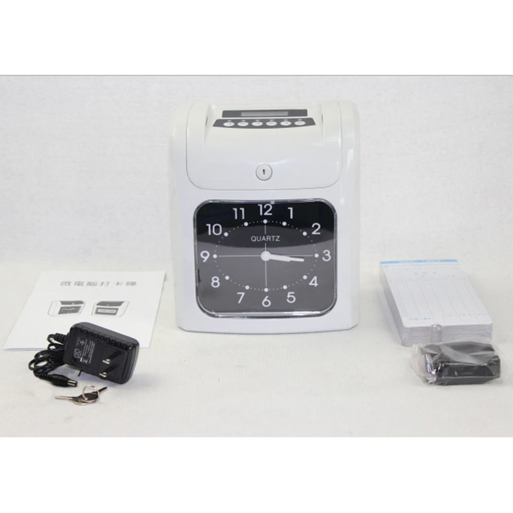Office Employee Attendance Digital Time Clock Pointer Type w/50 Card US Plug