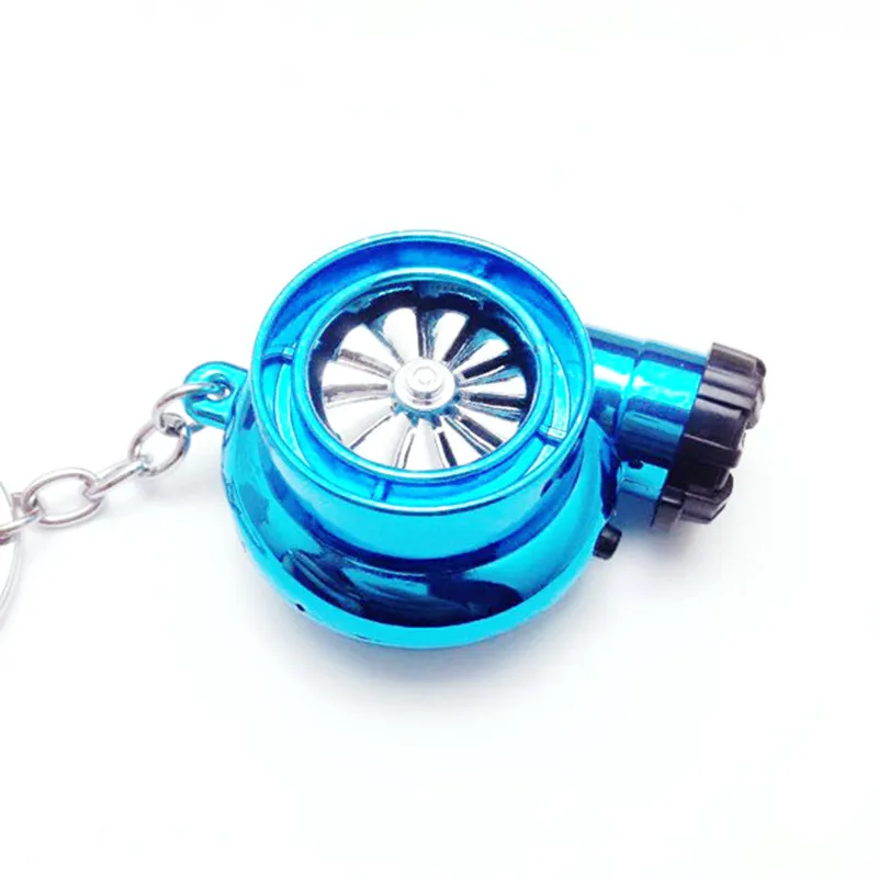 Новая автомобильная usb Зарядка светодиодный турбина зажигалка брелок ветрозащитная электронная Проводная Зажигалка креативная электрическая зажигалка для сигарет подарок для мужчин - Цвет: Blue
