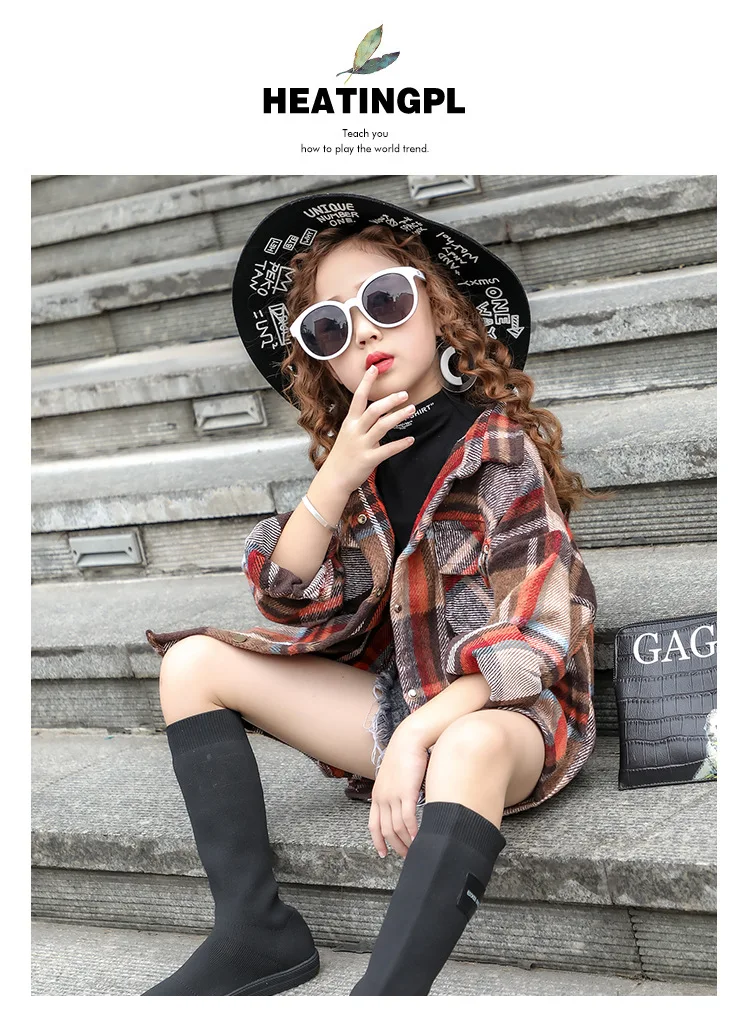 Anlencool/модный бренд г., осенний кардиган для девочек в студенческом стиле корейское Детское пальто с длинными рукавами и лацканами для девочек
