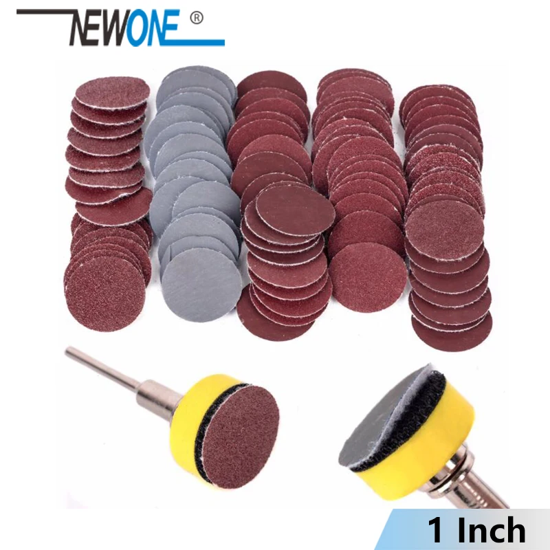 Abrasives Polishing-Tools Sanding-Discs NEWONE 25mm 100pcs/Set Hook Loop for Backer-Plate