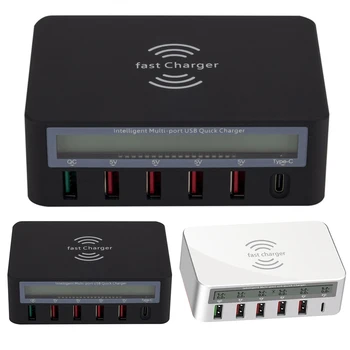 

Wireless Multi-Color 50W USB Fast Charger 5V 12A 5 USB Ports Smart Fast Charging