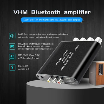

VHM-339 HIFI Bluetooth 5.0 TPA3116D2 Digital Power Amplifier 2.1 Channel 2*50W+100W Stereo Audio Subwoofer Amplifier Amp Board