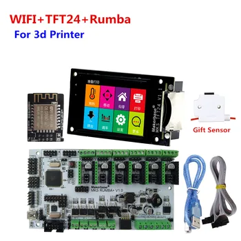 

3D printer mother card MKS Rumba-board + MKS TFT24 display 2.4 inch touch screen LCD + MKS WIFI controller 3D printing diy kit