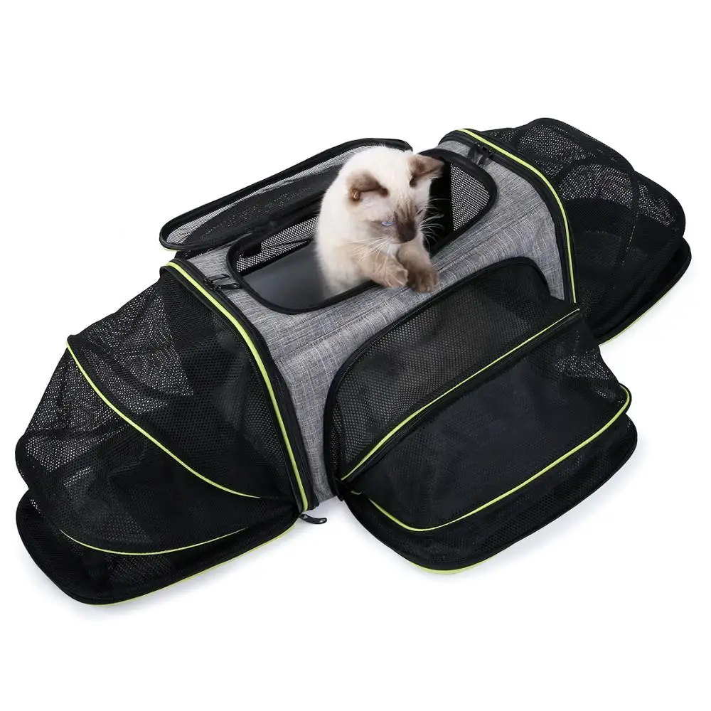 ETHIN-Pet-Carriers-Expandable-Dog-Bag-Puppy-Cat-Car-Travel-Bag-Dog-Carriers-Pet-Cat-Expanded.jpg Etin Háziállat -Fuvarozók Kibővíthető Kutya Táska Kölyökkutya Kocsi Utazó Táska Kutya Hordozók Kedvtelésből Tartott Macska Kibővített Táskák Táskák Kis Állatokhoz - Image 1