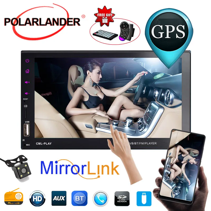 7 &quotсенсорный экран MP5 плеер 2 Din поделиться экраном Mirror Link Bluetooth стерео пульт
