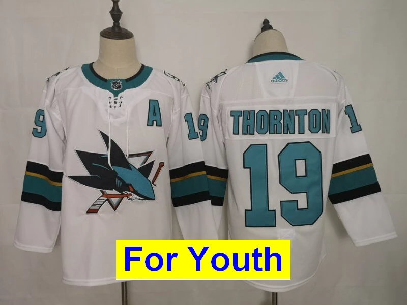 Детская Молодежная одежда Сан-Жозе Брент Бернс Erik Karlsson Joe Thornton Logan от кутюр Joe Pavelski Evander Kane