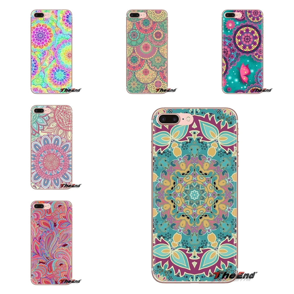 Цветочный Рисунок Пейсли Мандала для sony Xperia Z Z1 Z2 Z3 Z5 compact M2 M4 M5 E3 T3 XA Aqua LG G4 G5 G3 G2 Mini TPU