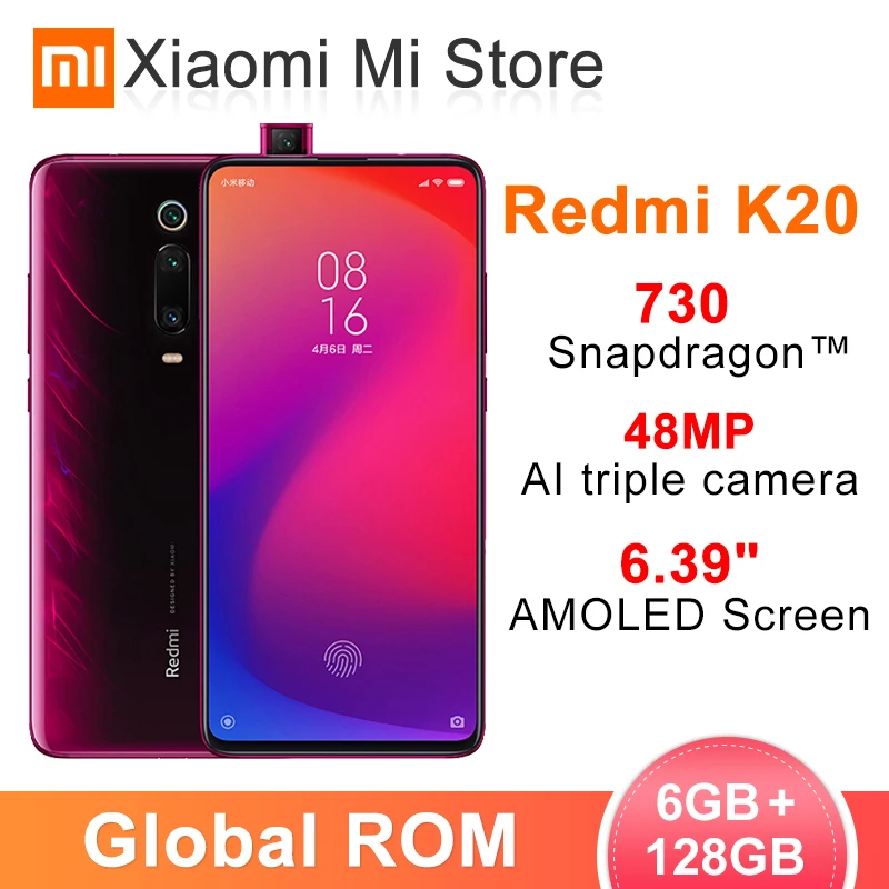 Мобильный телефон Xiao mi Red K20 с глобальной ПЗУ 6 ГБ 128 (mi 9 T) Snapdragon 730 48 Мп + 20 камера 39