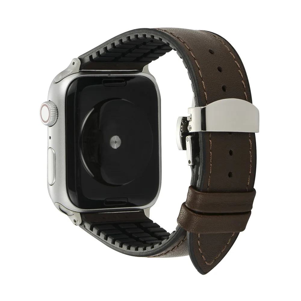 Браслет с застежкой-бабочкой для наручных часов Apple Watch, версии 44/40/42/38 мм Классический Ремешки для наручных часов аксессуары для наручных часов iWatch серии 5 4 3 2 1