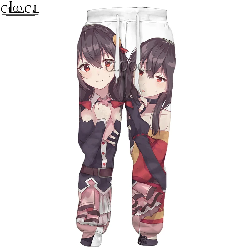 

CLOOCL новейшие аниме девушка Megumin Konosuba 3D печать Мужчины Женщины Брюки Харадзюку повседневные унисекс спортивные брюки Прямая поставка
