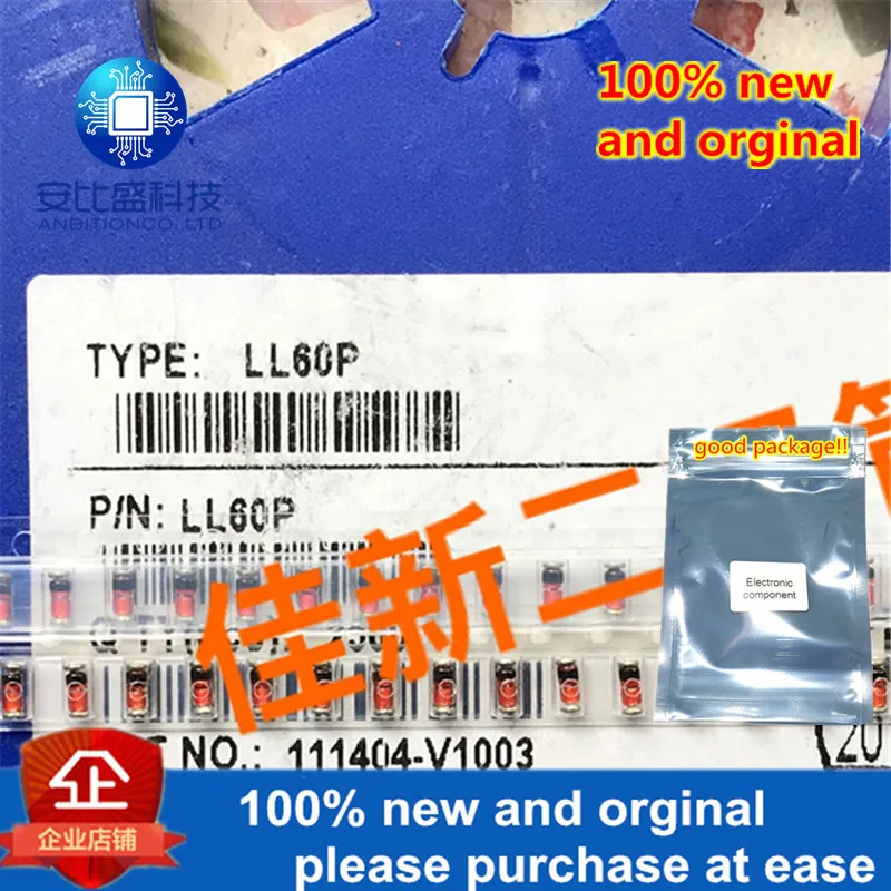 100 шт и LL60 LL60P 1N60 1N60P детектор Шоттки малого сигнала диод ll34