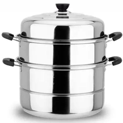 

Stainless Steel Steamer Thick Steamer Steaming Rack Stew Pot Double Layer Hot Pot Gas Cooker Steamed Cookware