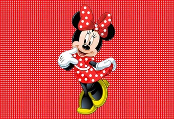 

7x5FT Red Cute Minnie Mouse Bows White Spots Party White Spots Custom Photo Studio Backdrops Backgrounds Vinyl 220cm X 150cm