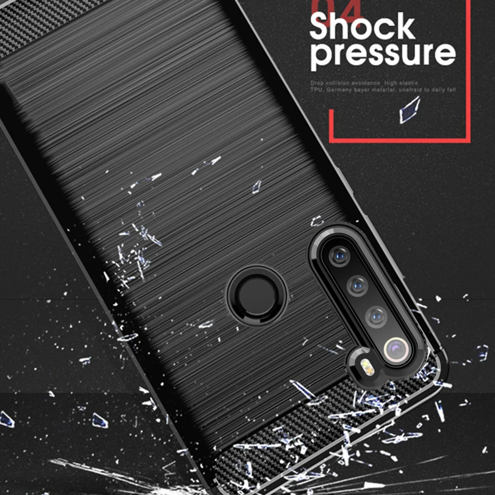 Чехол для Xiaomi Redmi Note 8 T гибкий чехол из углеродного волокна с полной защитой