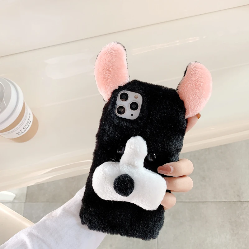 GlamPhone чехол плюшевый чехол для телефона для iPhone11Pro/Max X XS Max XR Мягкий силиконовый чехол для iPhone11 7 8 6 6s Plus чехол