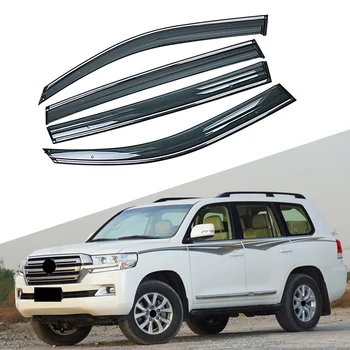 

For TOYOTA LAND CRUISER 200 J200 2007-2019 Car Window Sun Rain Shade Visors Shield Shelter Protector Cover Trim Frame Sticker