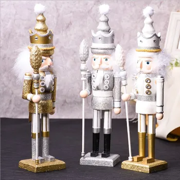 

Christmas Gift Puppet Married New Year Opening Birthday Gift 42CM Color Powder Puff Head Nutcracker Home Decoration