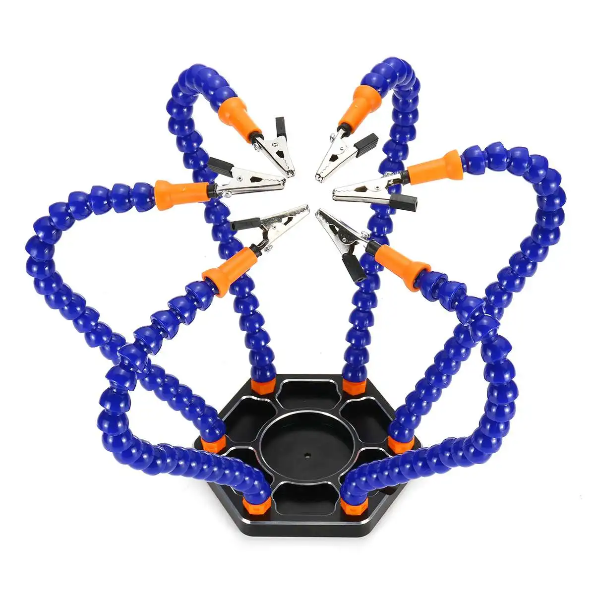 

Soldering Helping Hand Third Soldering 6 Flexible Arm Magnifier Soldering Iron Holder PCB Welding Repair Tool Soldering Station