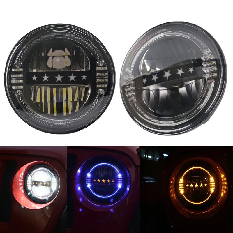 

DOT Approved 7Inch Round LED Halo Headlight Projector Hi/Lo Sealed Beam for Jeep Wrangler JK TJ CJ Chevy C10 Camaro Pickup Truck