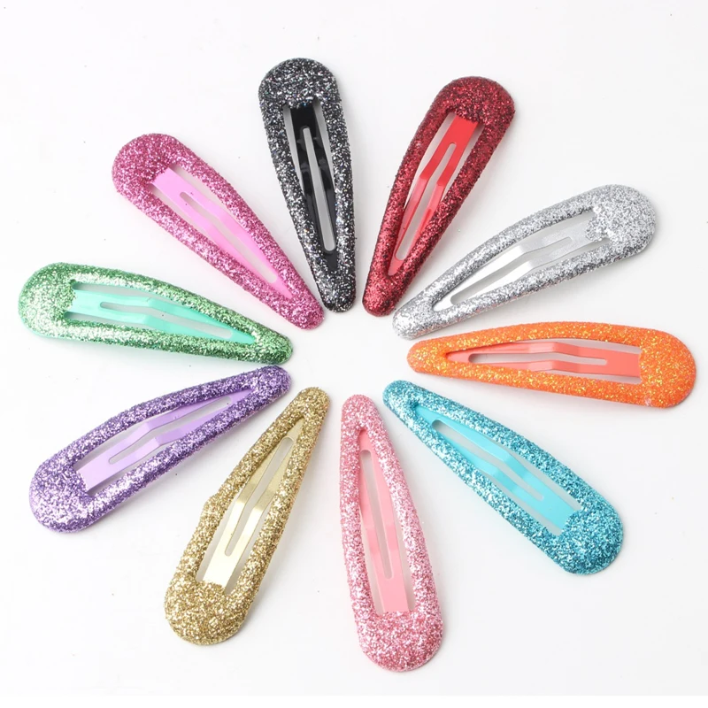 

10pcs/lot Fashion Snap Glitter Hairpins Hair Clips Women Hair Barrette Metal Claw Clip Cute Kids Hairgrip Girls Hair Accessories