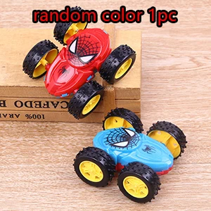 1pc random color Горячая мультфильм инерция двухсторонняя флип Человек-паук модель автомобиля бег большое колесо прокатки Забавная детская игрушка для детей мальчиков подарок - Цвет: 1pc random color