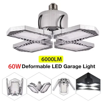 

60W Fan Shape LED Bulb Super luminance Angle Adjustable Ceiling Lamp Living Room Bedroom garage light Foldable