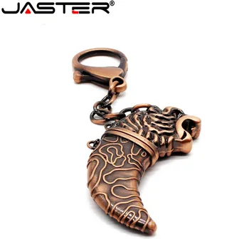 

JASTER New metal copper sabber USB flash drive knife Decoration keychain usb 2.0 64GB 32GB 16GB 8GB 4GB Creative U disk