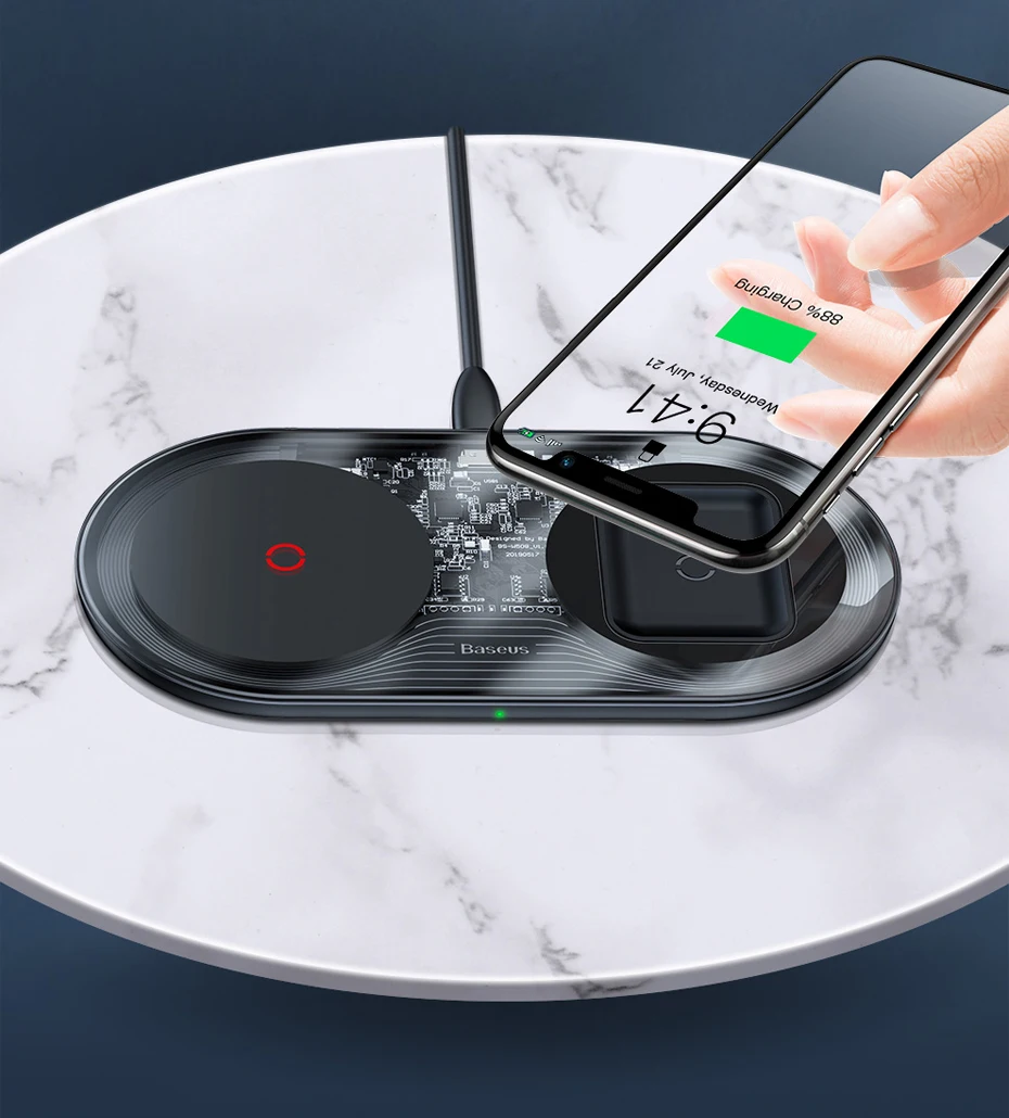 Baseus Chargeur sans fil double 2-en-1 édition Pro-4