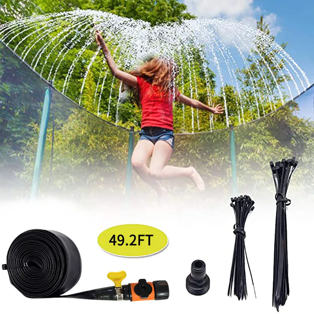 Trampoline Waterpark Sprinkler Best Outdoor Summer Toys For Kids Outside Trampolines Irrigation Accessories Fun trampoli | Спорт и