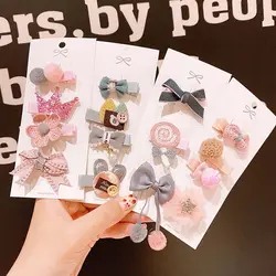 Children's Hairpins Hair Accessories Female Baby All-Inclusive Cloth Girls Little Girls Hairpins Cute Selling Cute Headdresses