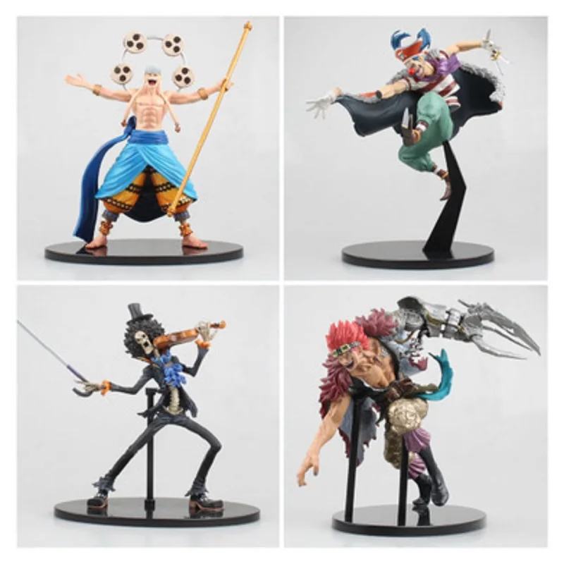 

15-22CM Anime ONE PIECE Enel BROOK Buggy Eustass Kid PVC Action Figure Collection Model Toys Gifts